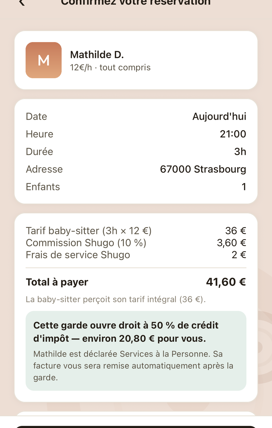 50 % de crédit d'impôt, annoncé avant de payer
