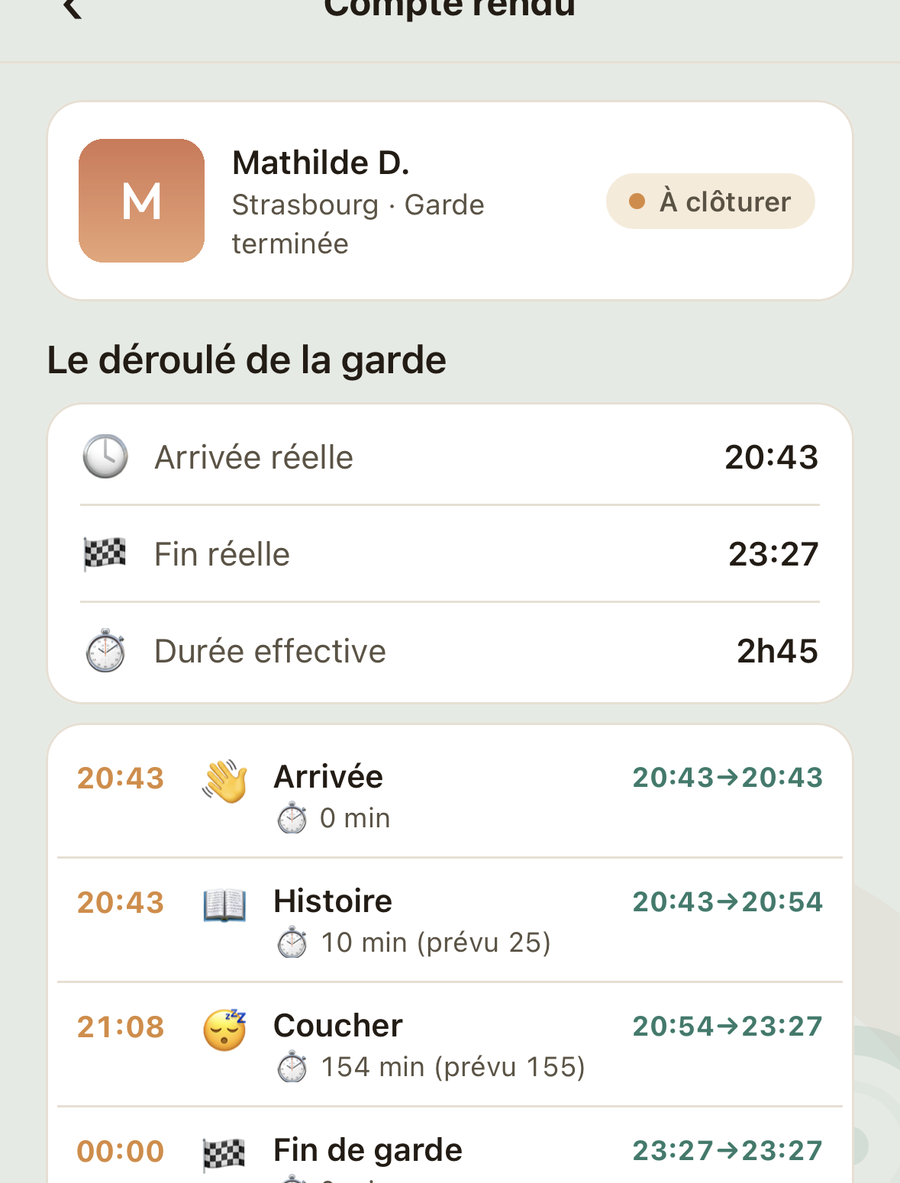Le compte rendu : 20:43 → 23:27