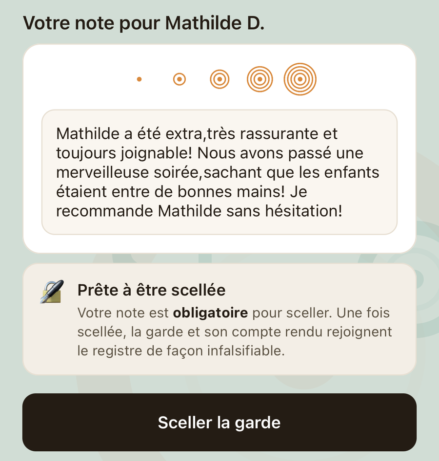 On paie, puis on note