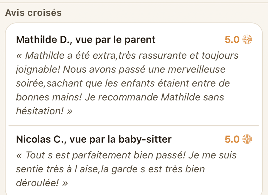 Les avis se révèlent ensemble
